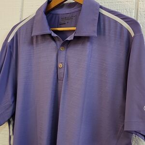 NIKE GOLF Men's Tour Performance Dri-Fit Collared  Purple Polo Shirt Medium